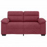 Sofa 2-osobowa w kolorze czerwonego wina 160x81x84 cm Tkanina