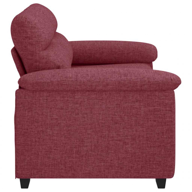 Sofa 2-osobowa w kolorze czerwonego wina 160x81x84 cm Tkanina
