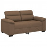 Sofa 2-osobowa brązowa 160x81x84 cm tkanina