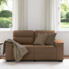 Sofa 2-osobowa brązowa 160x81x84 cm tkanina