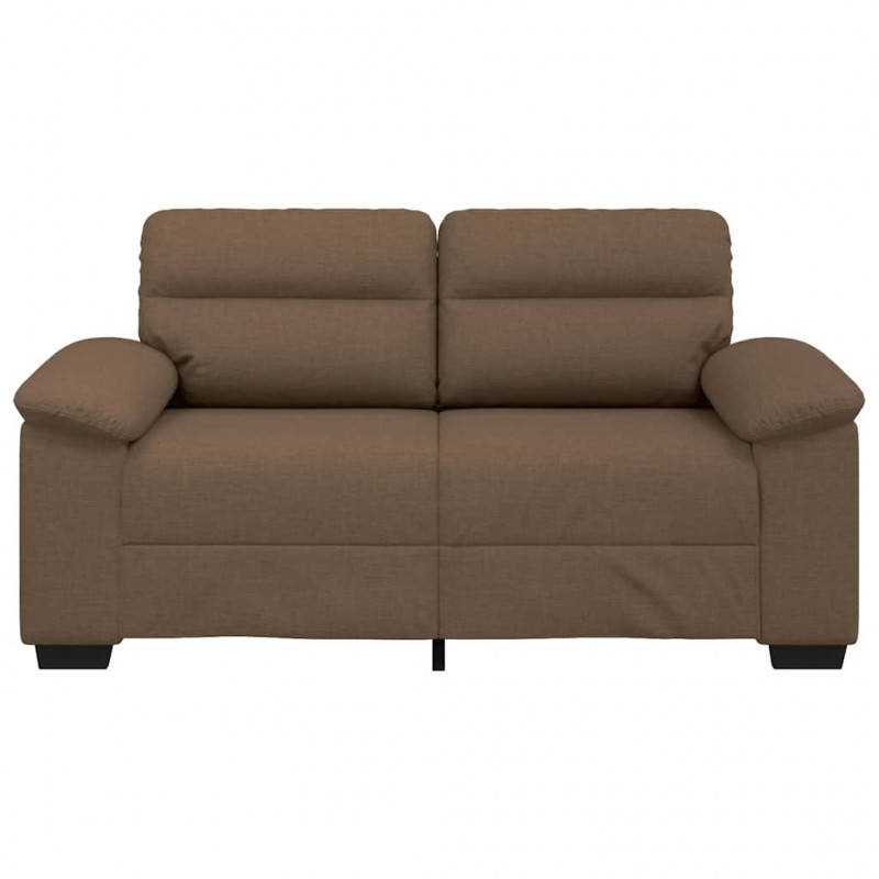Sofa 2-osobowa brązowa 160x81x84 cm tkanina