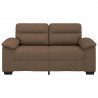 Sofa 2-osobowa brązowa 160x81x84 cm tkanina