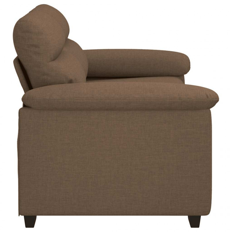 Sofa 2-osobowa brązowa 160x81x84 cm tkanina