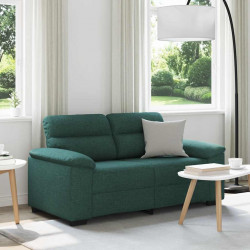 Sofa 2-osobowa Ciemnozielona 160x81x84 cm Tkanina