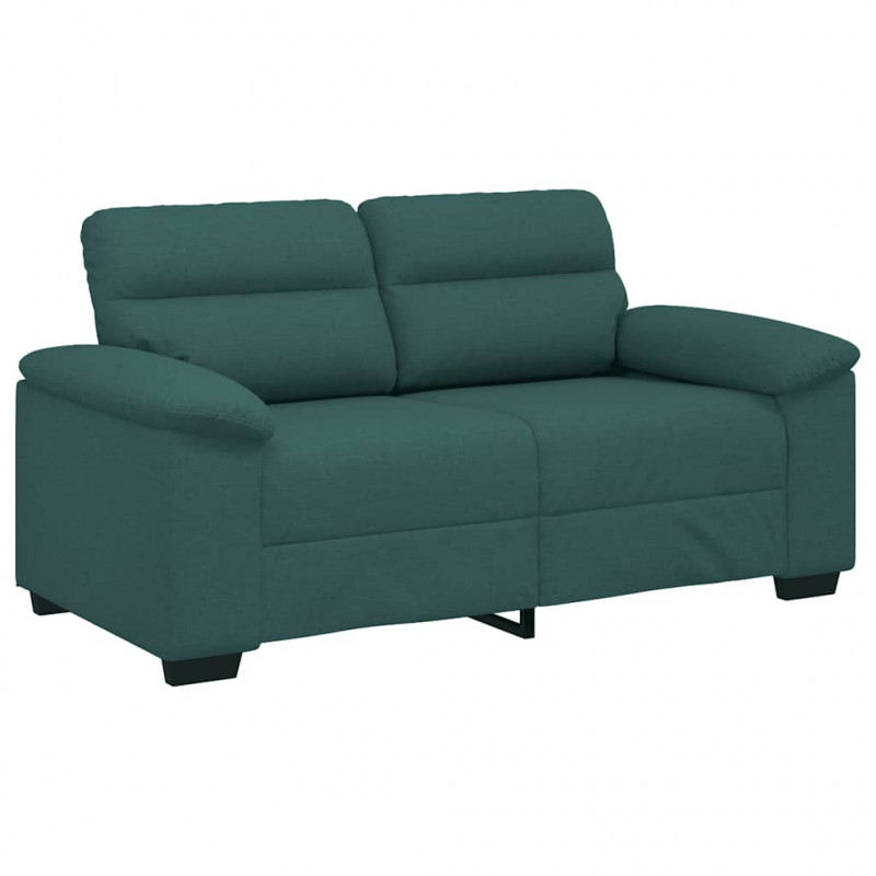 Sofa 2-osobowa Ciemnozielona 160x81x84 cm Tkanina