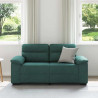Sofa 2-osobowa Ciemnozielona 160x81x84 cm Tkanina