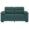 Sofa 2-osobowa Ciemnozielona 160x81x84 cm Tkanina