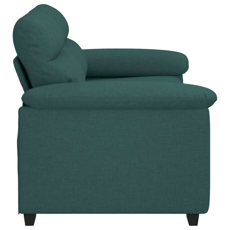 Sofa 2-osobowa Ciemnozielona 160x81x84 cm Tkanina