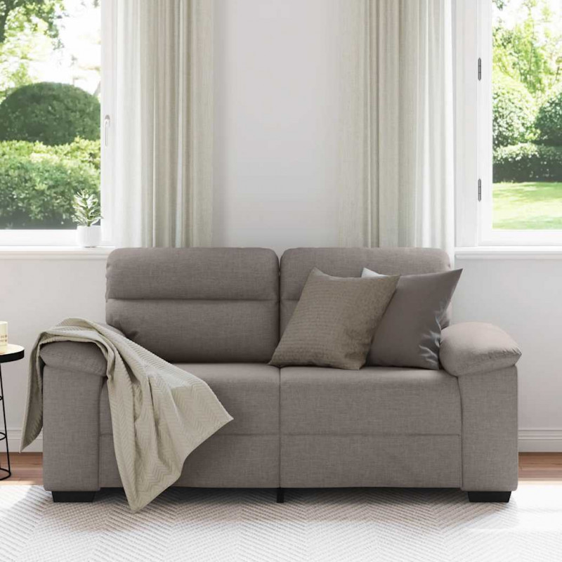 Sofa 2-osobowa Taupe 160x81x84 cm Tkanina