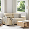 Sofa 2-osobowa kremowa 160x81x84 cm Tkanina