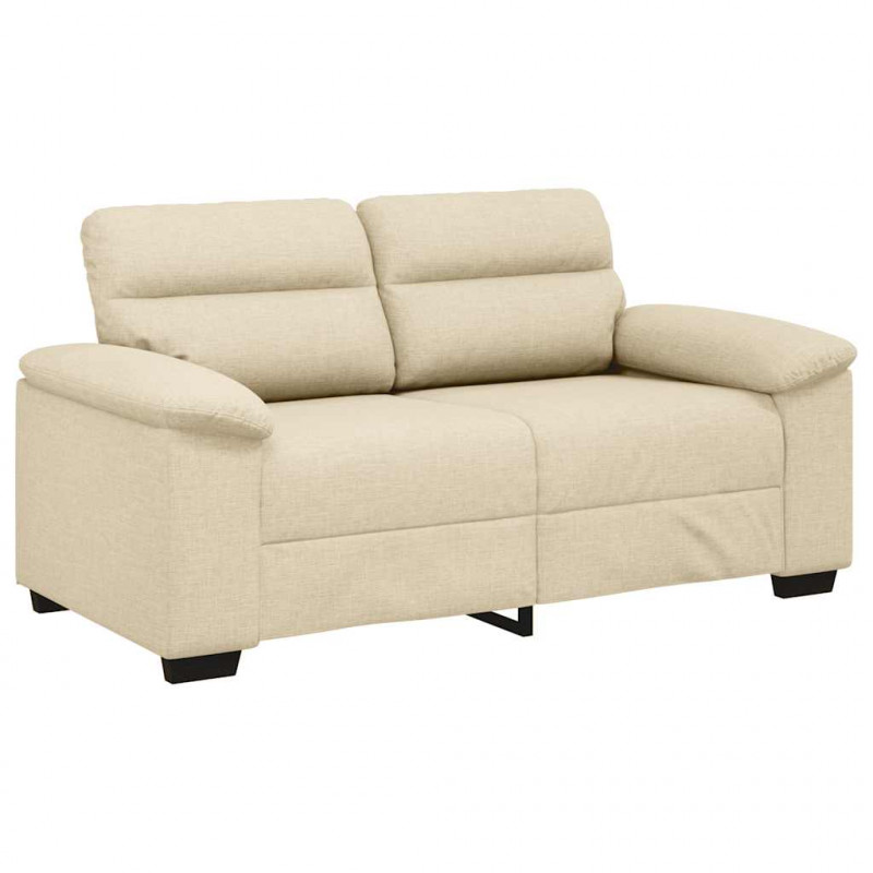 Sofa 2-osobowa kremowa 160x81x84 cm Tkanina