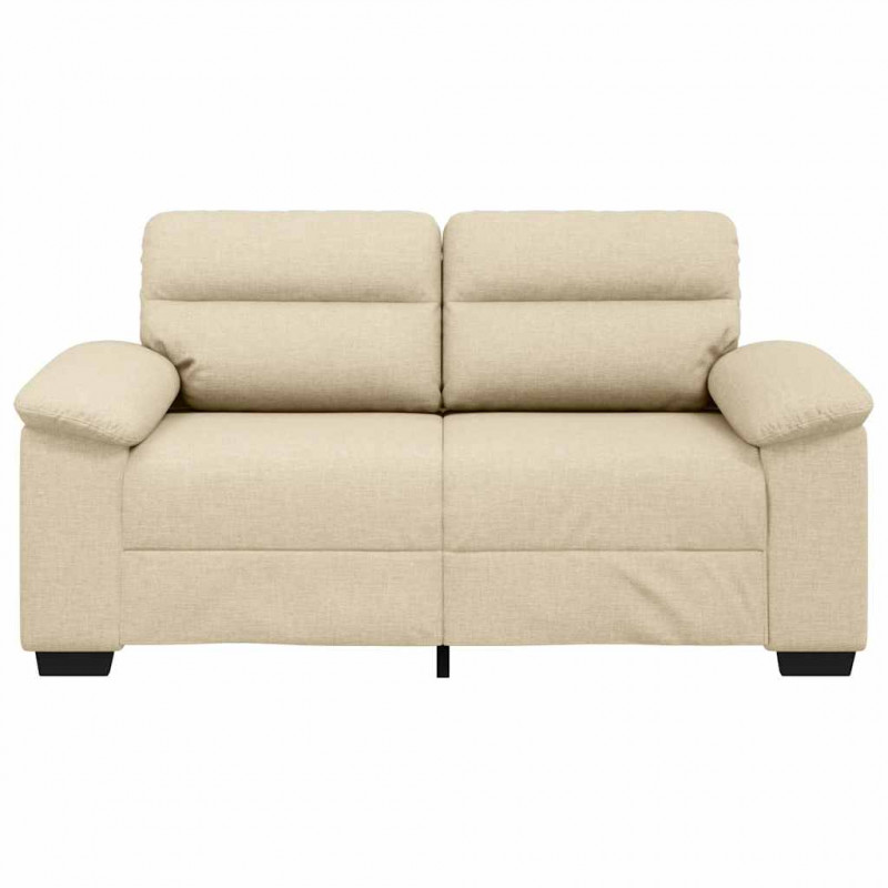 Sofa 2-osobowa kremowa 160x81x84 cm Tkanina