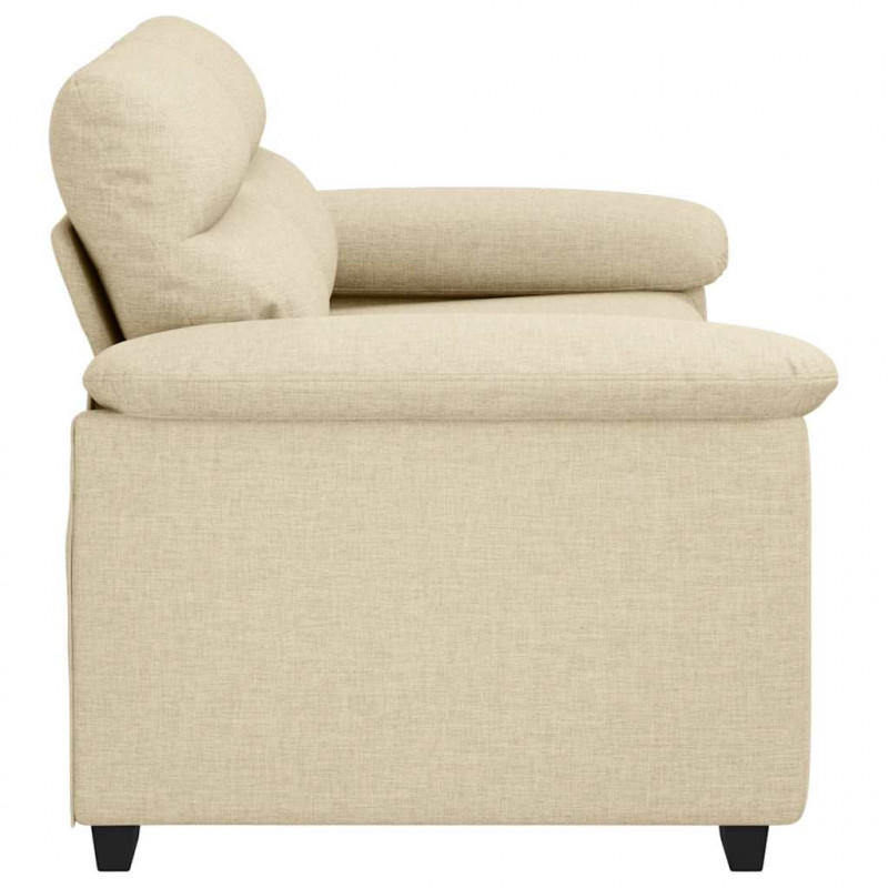 Sofa 2-osobowa kremowa 160x81x84 cm Tkanina