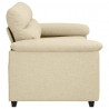 Sofa 2-osobowa kremowa 160x81x84 cm Tkanina