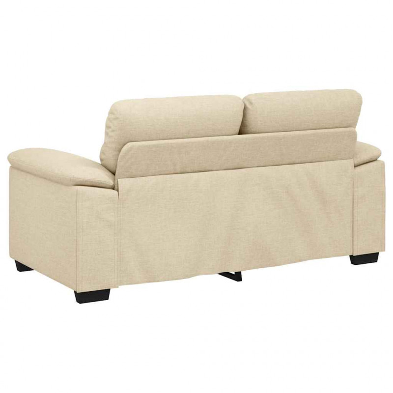 Sofa 2-osobowa kremowa 160x81x84 cm Tkanina