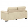 Sofa 2-osobowa kremowa 160x81x84 cm Tkanina