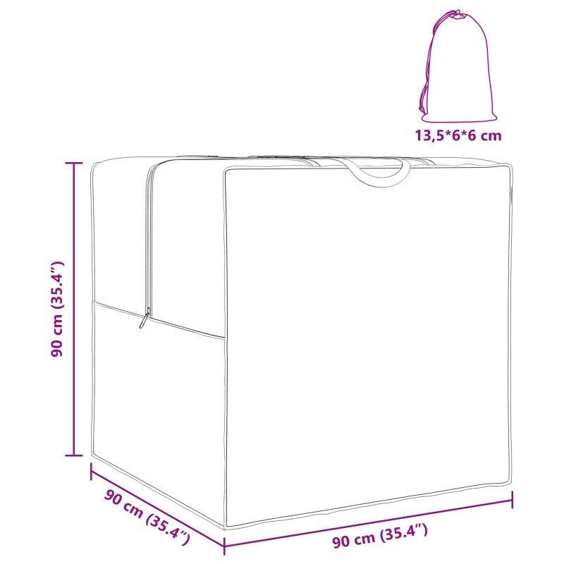 Torba do przechowywania na zewnątrz 90 x 90 x 90 cm