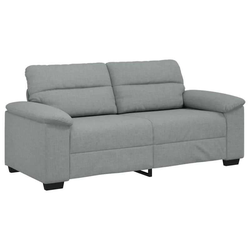 Sofa 2-osobowa, jasnoszara, 180x81x84 cm, tapicerowana tkaniną
