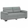 Sofa 2-osobowa, jasnoszara, 180x81x84 cm, tapicerowana tkaniną