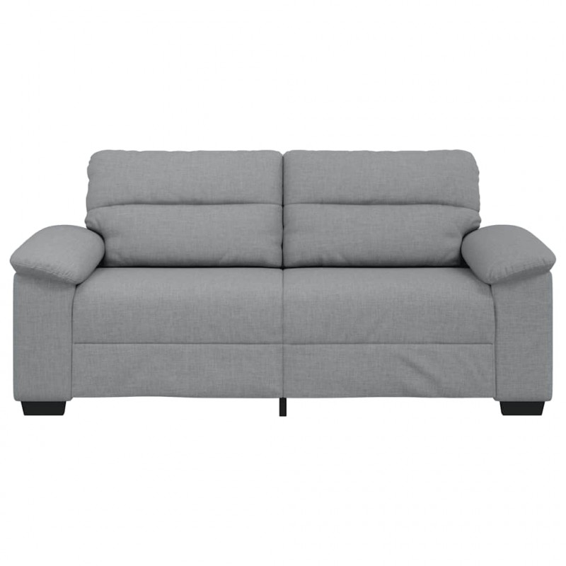 Sofa 2-osobowa, jasnoszara, 180x81x84 cm, tapicerowana tkaniną