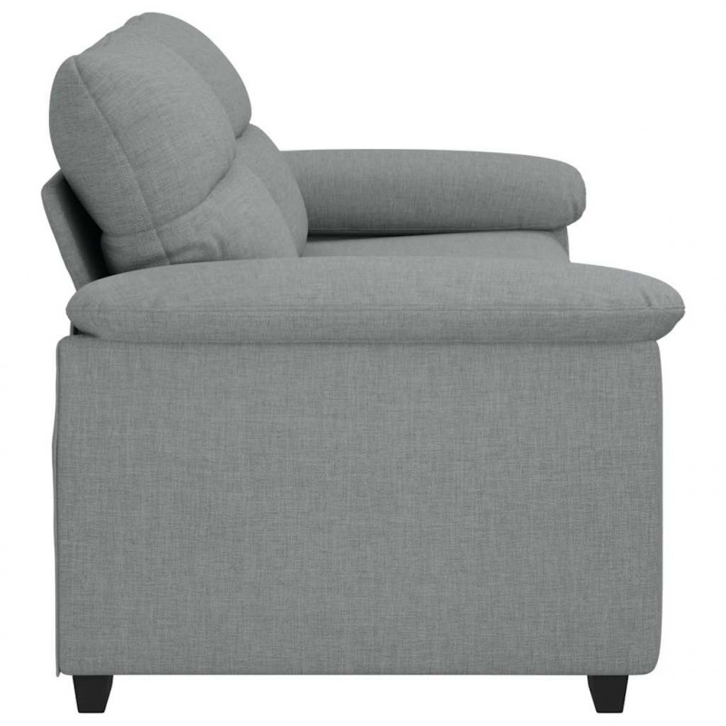Sofa 2-osobowa, jasnoszara, 180x81x84 cm, tapicerowana tkaniną