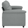 Sofa 2-osobowa, jasnoszara, 180x81x84 cm, tapicerowana tkaniną
