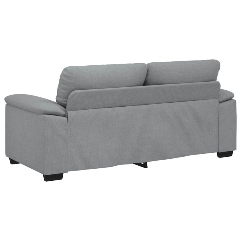 Sofa 2-osobowa, jasnoszara, 180x81x84 cm, tapicerowana tkaniną