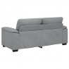 Sofa 2-osobowa, jasnoszara, 180x81x84 cm, tapicerowana tkaniną