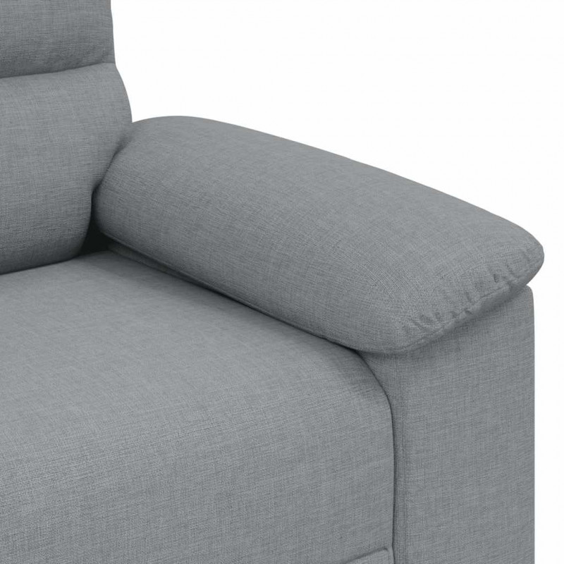 Sofa 2-osobowa, jasnoszara, 180x81x84 cm, tapicerowana tkaniną