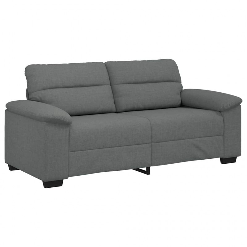 Sofa 2-osobowa, ciemnoszara, 180x81x84 cm, tapicerowana tkaniną