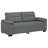 Sofa 2-osobowa, ciemnoszara, 180x81x84 cm, tapicerowana tkaniną