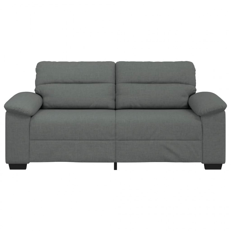 Sofa 2-osobowa, ciemnoszara, 180x81x84 cm, tapicerowana tkaniną