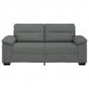 Sofa 2-osobowa, ciemnoszara, 180x81x84 cm, tapicerowana tkaniną