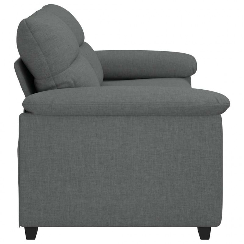 Sofa 2-osobowa, ciemnoszara, 180x81x84 cm, tapicerowana tkaniną