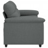 Sofa 2-osobowa, ciemnoszara, 180x81x84 cm, tapicerowana tkaniną