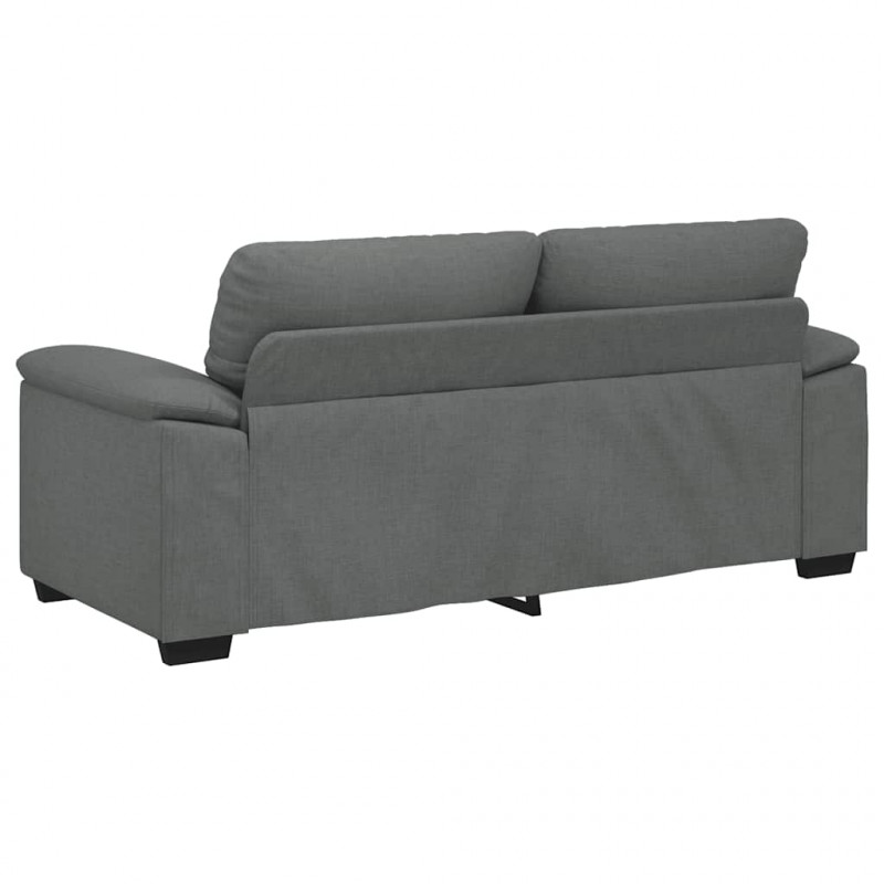 Sofa 2-osobowa, ciemnoszara, 180x81x84 cm, tapicerowana tkaniną