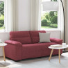 Sofa 2-osobowa, winna czerwień, 180x81x84 cm, tkaniną