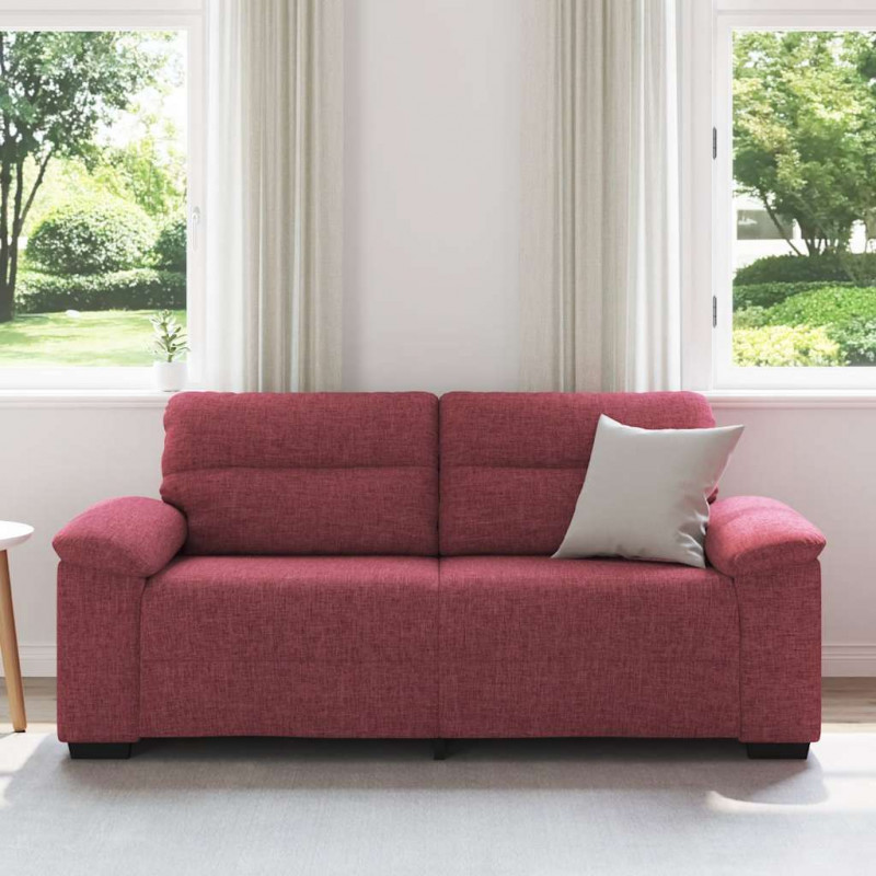 Sofa 2-osobowa, winna czerwień, 180x81x84 cm, tkaniną