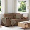 Sofa 2-osobowa, brązowa, 180x81x84 cm, tkaniną