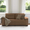Sofa 2-osobowa, brązowa, 180x81x84 cm, tkaniną
