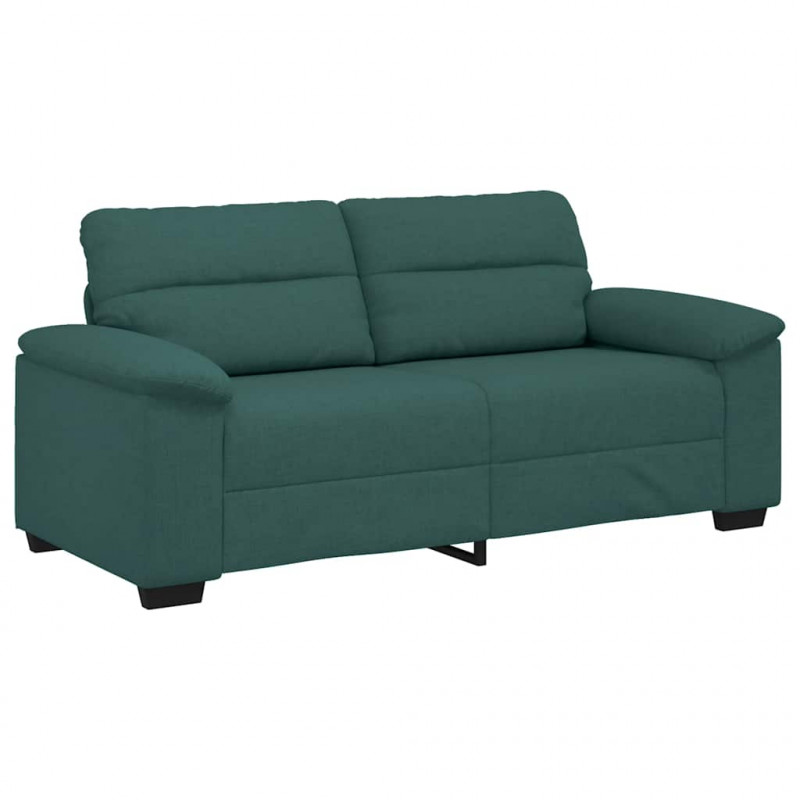 Sofa 2-osobowa, ciemnozielona, 180x81x84 cm, tkaniną