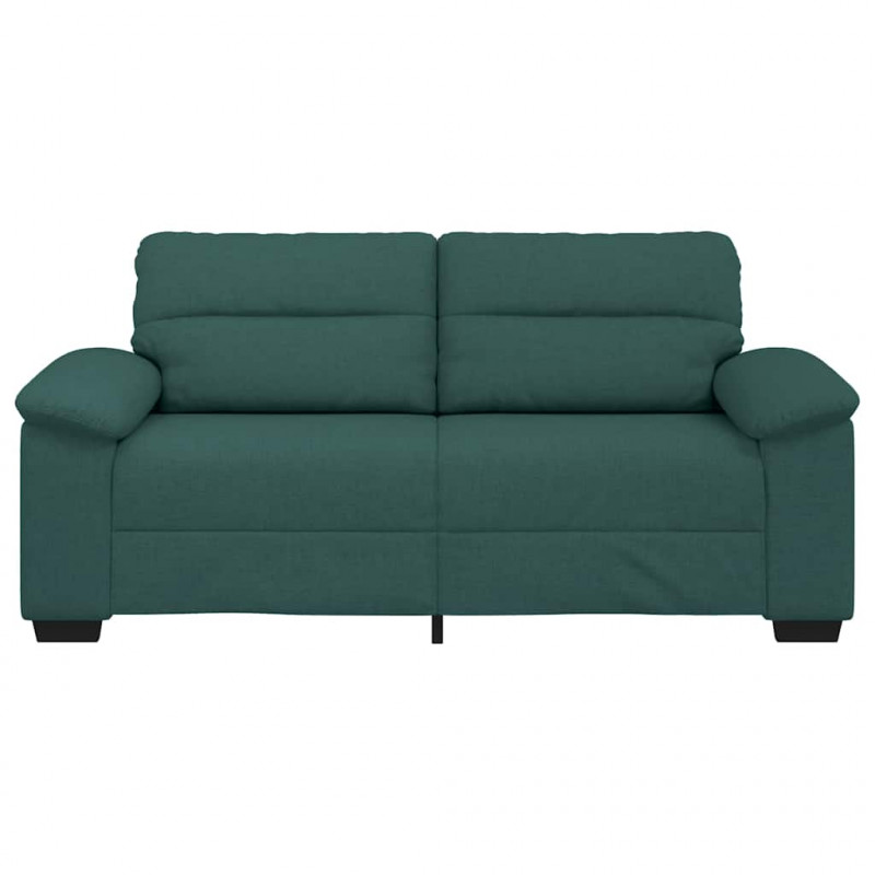Sofa 2-osobowa, ciemnozielona, 180x81x84 cm, tkaniną