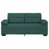 Sofa 2-osobowa, ciemnozielona, 180x81x84 cm, tkaniną