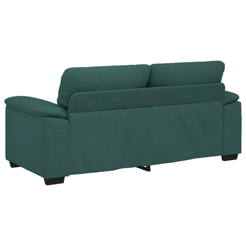 Sofa 2-osobowa, ciemnozielona, 180x81x84 cm, tkaniną
