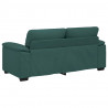 Sofa 2-osobowa, ciemnozielona, 180x81x84 cm, tkaniną