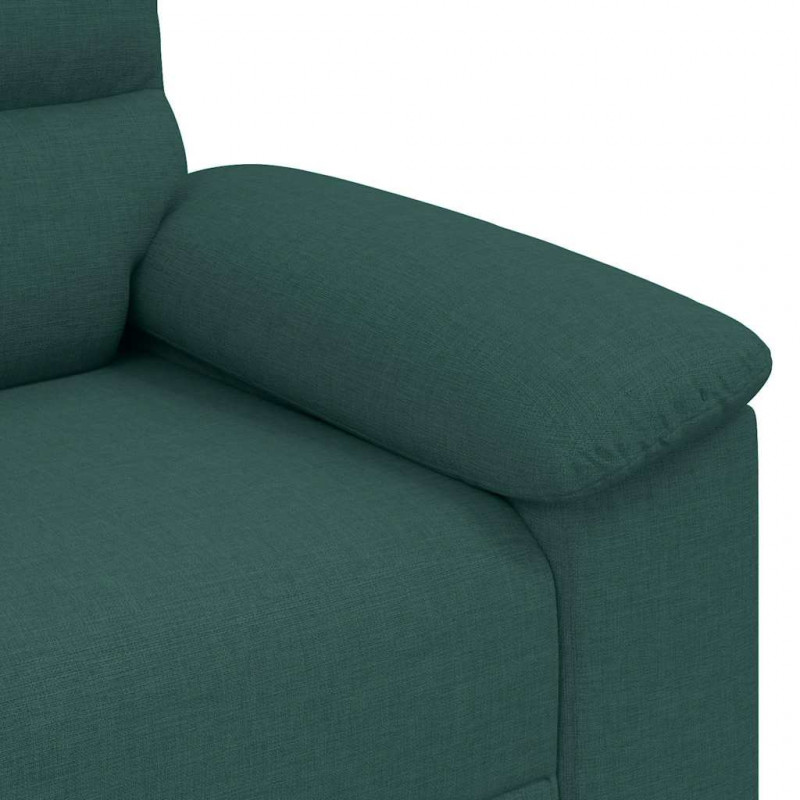 Sofa 2-osobowa, ciemnozielona, 180x81x84 cm, tkaniną