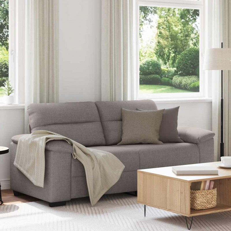 Sofa 2-osobowa, kolor taupe, 180x81x84 cm, tkaniną