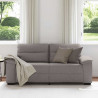 Sofa 2-osobowa, kolor taupe, 180x81x84 cm, tkaniną