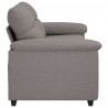 Sofa 2-osobowa, kolor taupe, 180x81x84 cm, tkaniną