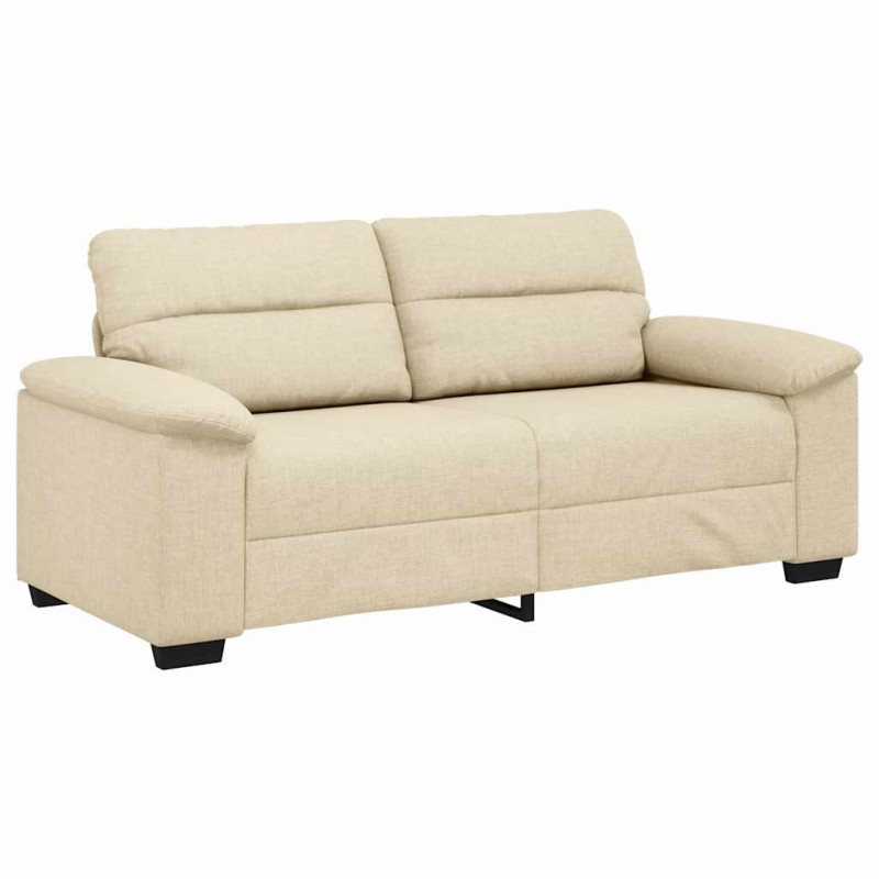 Sofa 2-osobowa, kremowa, 180x81x84 cm, tkaniną